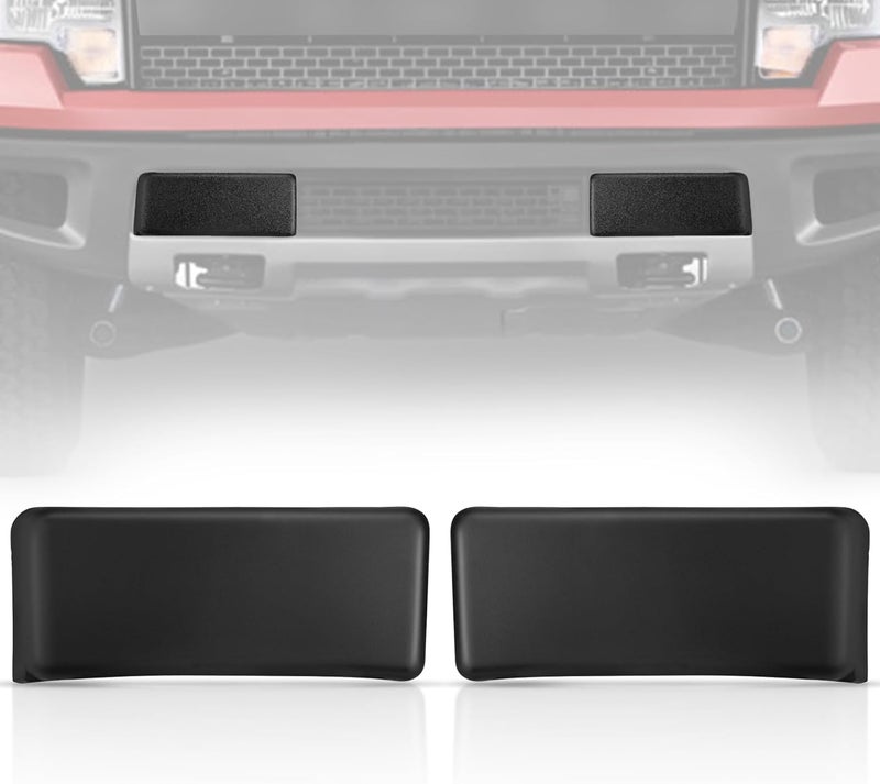 AUTOBABA 2Pcs F150 Front Bumper Repair Guards Pads Cover Insert Cap Compatible with Ford F-150 2009-2014, Lincoln Mark LT 2010-2014 Replace# 9L3Z17E810B for Left & Right Side (Matte Black) - Image 1